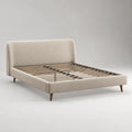 Doppelbett aus Stoff in Beige 200x160 cm