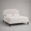 Polsterbett 180x200 cm Holz Polyester Beige