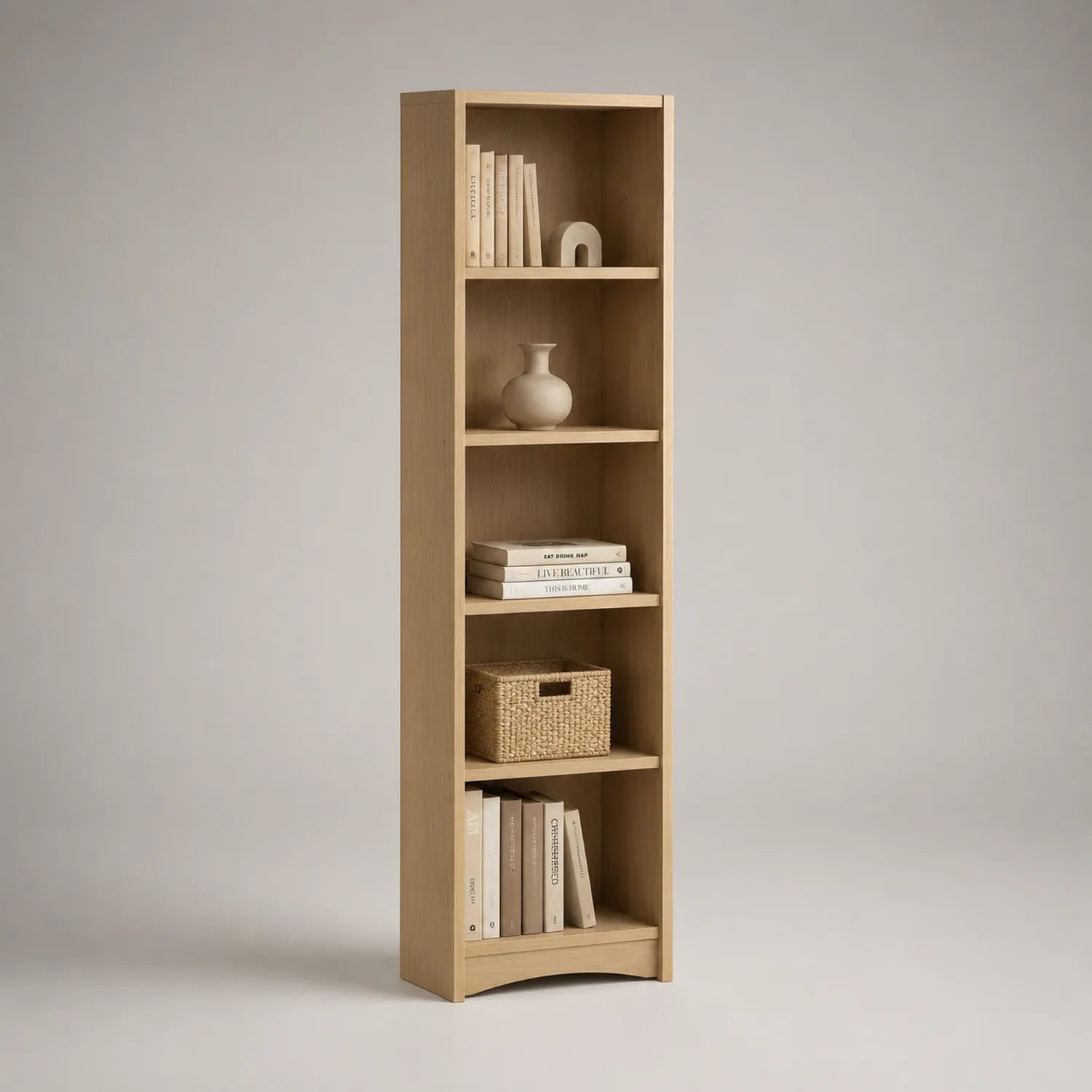 Hohes Bücherregal aus Eichenholz 180cm