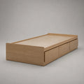 Einzelbett mit Schubladen Eichenholz 200x90 cm