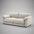 3-Sitzer Sofa Holz Beige