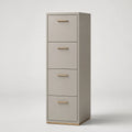 Metall und MDF Aktenschrank mit 4 Schubladen Beige