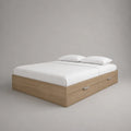 Doppelbett aus Eichenholz mit Schubladen 200x160cm