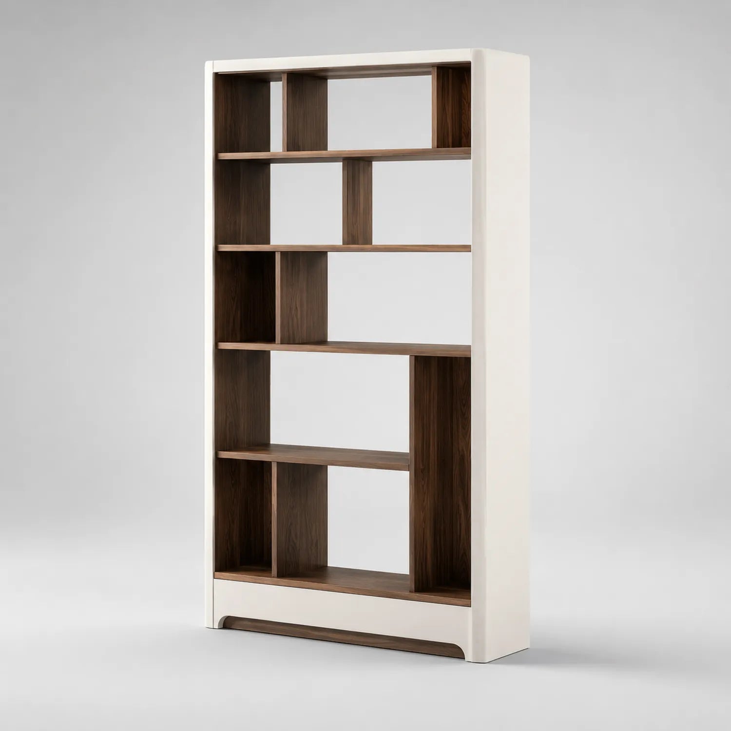 Regal MDF/Walnuss Weiß/Braun 180x80x30 cm