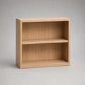 Bücherregal 2 Ebenen MDF mit Eichenfurnier 80x30x90cm