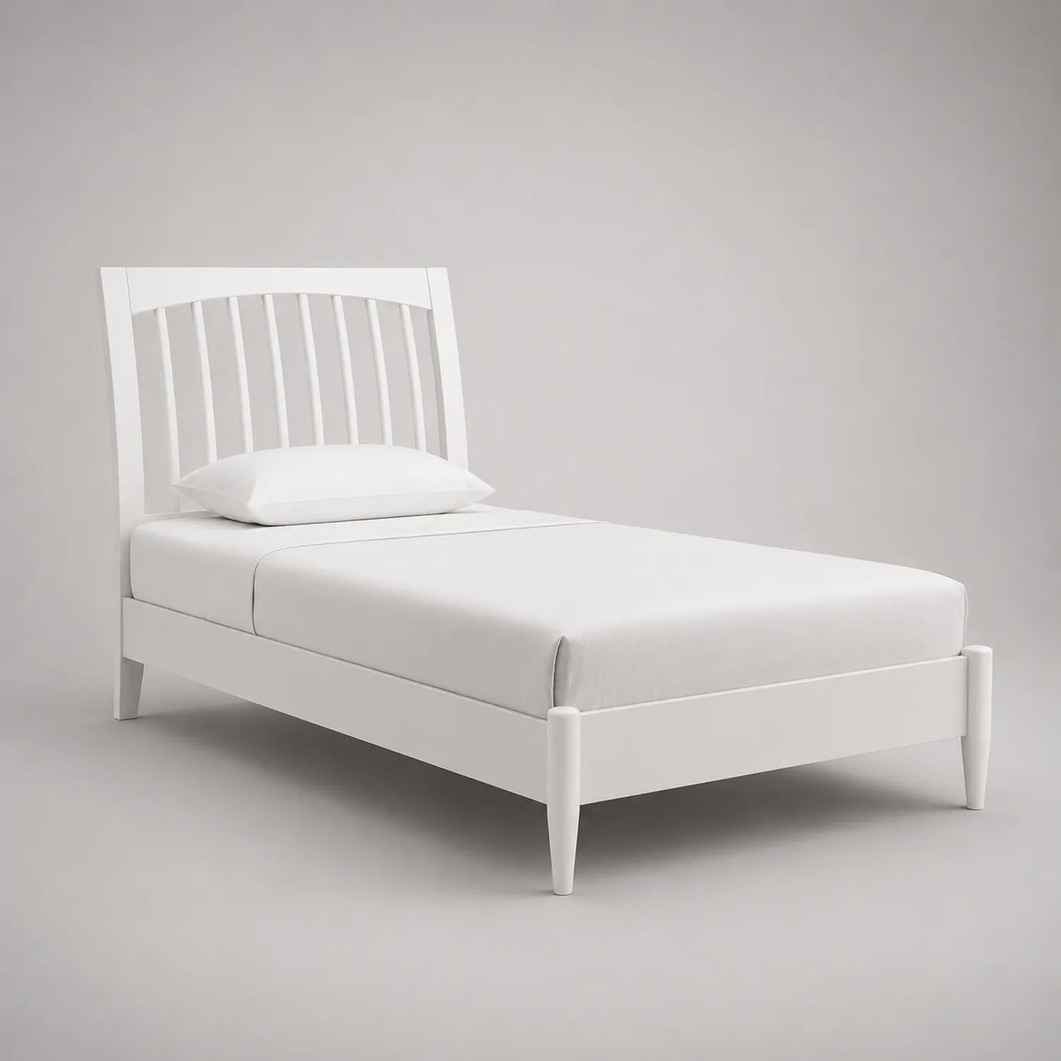 Einzelbett Massivholz Weiß 200x90 cm