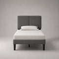 Stoff Einzelbett Dunkelgrau 200x90 cm