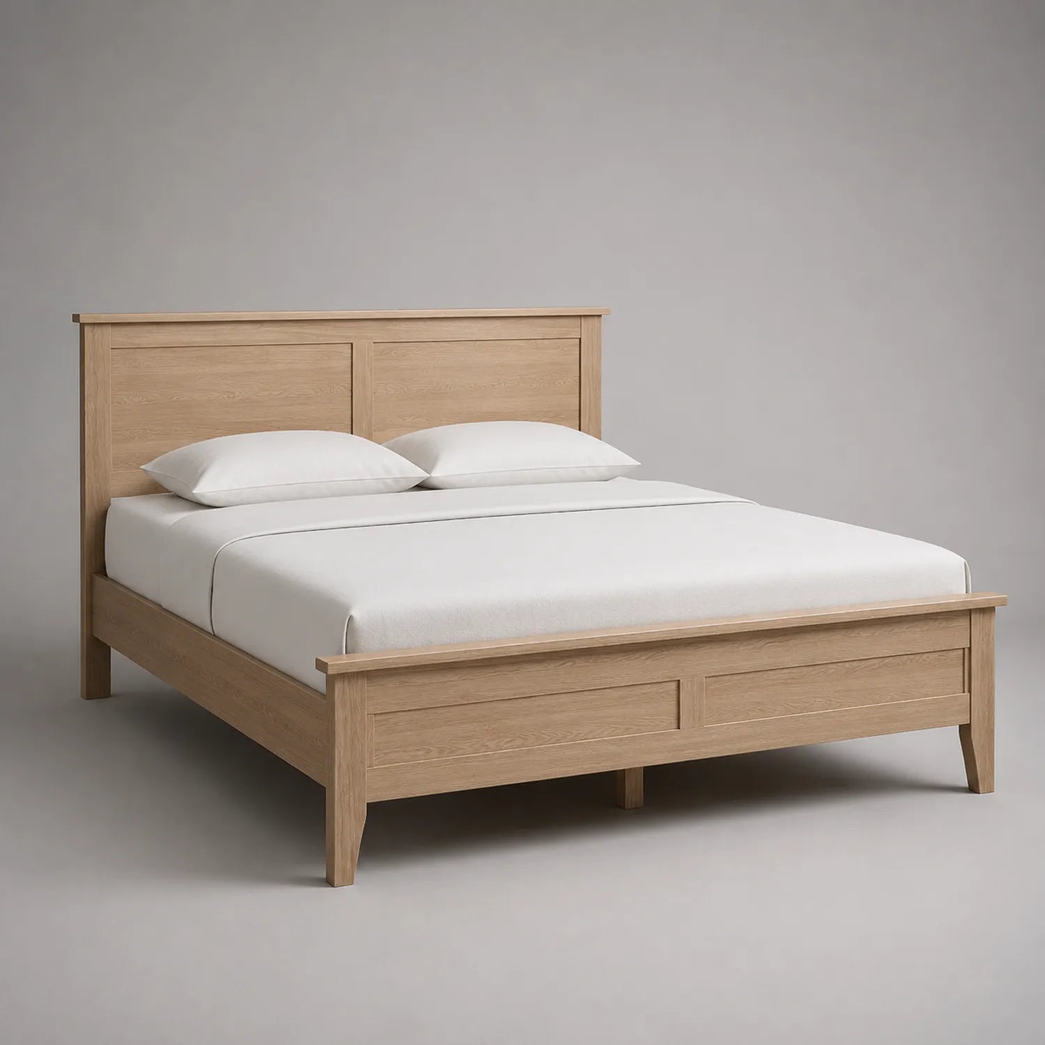Holzbett mit Matratze und Kissen 200x180cm