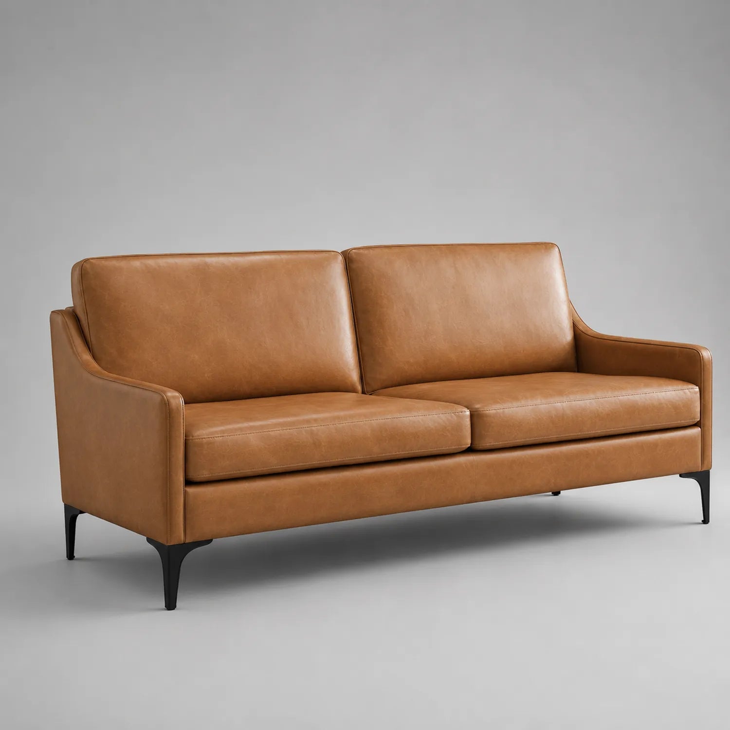 3-Sitzer Ledersofa Braun
