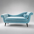 Samt Chaiselongue mit Holzrahmen, 200cm