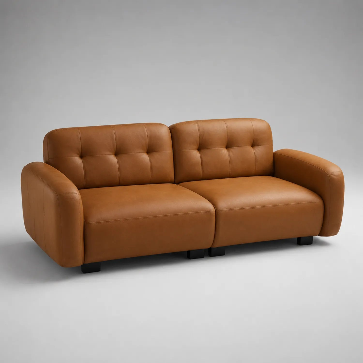 2-Sitzer Sofa Braun Leder 200x90x85 cm