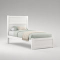 Einzelbett Holz Weiß mit Matratze und Kissen